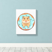 Toile Hamster with Donut (Insitu (Plancher de Bois))