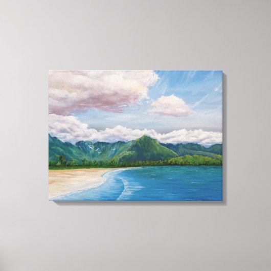 Toile Hanalei Bay Hawaii Peinture (Recto)