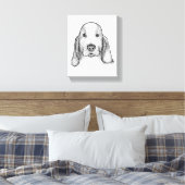 Toile Hand-Drawn Basset Hound Portrait Canvas Art (Insitu(Chambre))