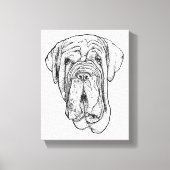 Toile Hand-Drawn Mastiff Portrait Canvas Art (Recto)