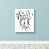 Toile Hand-Drawn Mastiff Portrait Canvas Art (Insitu (Plancher de Bois))