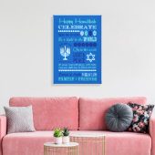 Toile Hannukah typographie collage art (Insitu(Salon))