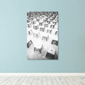 Toile Hanoi Vietnam, Tabourets en plastique au Temple de (Insitu (Plancher de Bois))