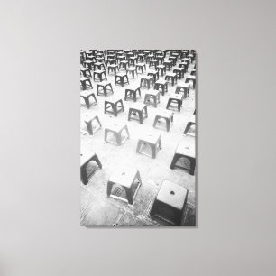 Toile Hanoi Vietnam, Tabourets en plastique au Temple de