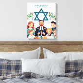 Toile Hanoukka Family Repas Canvas Art (Insitu(Chambre))