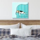 Toile Happy Couch Beagle | Chien dormant mignon | Art po (Insitu(Chambre))