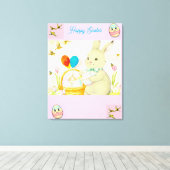 Toile Happy Easter Bunny Canvas (Insitu (Plancher de Bois))