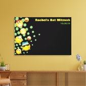 Toile HAPPY EMOJI Bat ou Bar Mitzvah Panneau d'ouverture (Insitu(Salon))