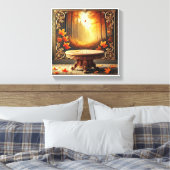 Toile Happy Fall, miroir décoré Halloween (Insitu(Chambre))