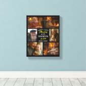 Toile Happy First Grandpa Day Photo Collage (Insitu (Plancher de Bois))