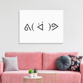 Toile Happy Gary ᕕ( ᐛ )Meme Emoticon Text Art (Insitu(Salon))