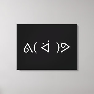 Toile Happy Gary ᕕ( ᐛ )Meme Emoticon Text Art