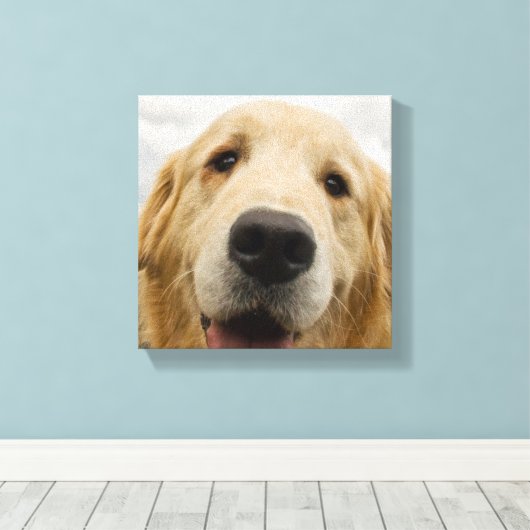 Toile Happy Golden Retriever (Insitu (Plancher de Bois))