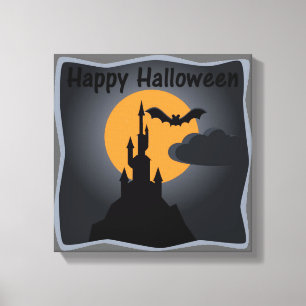 Toile Happy Halloween Éffrayant Castle
