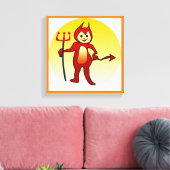 TOILE "HAPPY HALLOWEEN" PETIT DIABLE (Insitu(Salon))