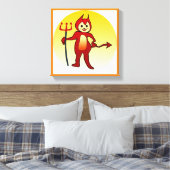 TOILE "HAPPY HALLOWEEN" PETIT DIABLE (Insitu(Chambre))