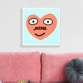 Toile Happy Heart - Avec Moustache (1 sur 4) (Insitu(Salon))