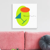 Toile Happy Hour Martini Retro (Insitu(Salon))