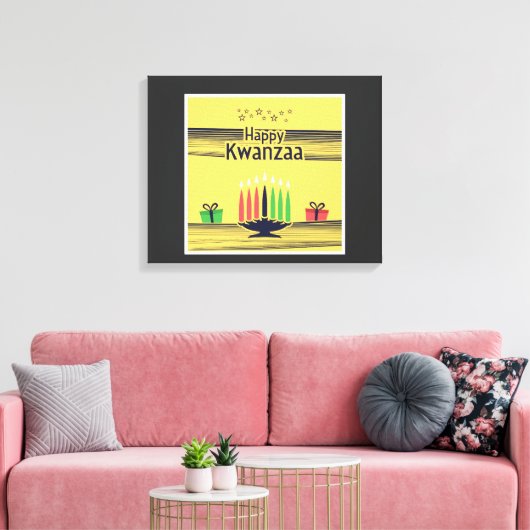 Toile Happy Kwanzaa Canvas Print (Insitu(Salon))