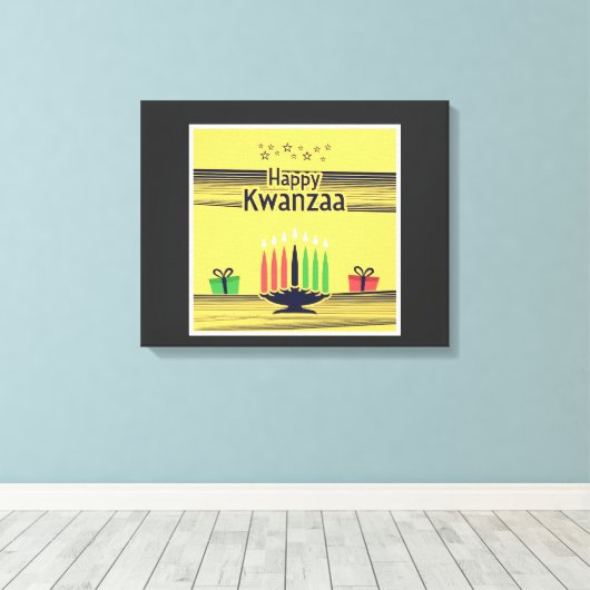 Toile Happy Kwanzaa Canvas Print (Insitu (Plancher de Bois))