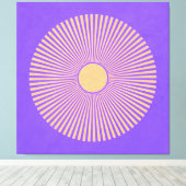 Toile Happy Sunburst Stretched Canvas Print (Insitu (Plancher de Bois))