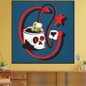Toile Happy Tea skull (Insitu(Salon))