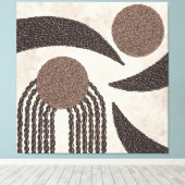 Toile Haricots à café bio modernes-géométriques-neutres- (Insitu (Plancher de Bois))