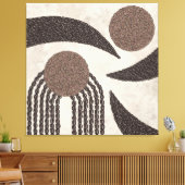 Toile Haricots à café bio modernes-géométriques-neutres- (Insitu(Salon))