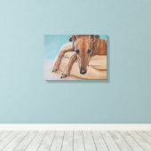 Toile Harley Greyhound Dog Art Imprimer (Insitu (Plancher de Bois))