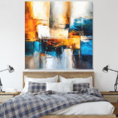 Toile Harmonie Abstraite : Lignes, Lumière, Formes (Insitu(Chambre))