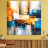 Toile Harmonie Abstraite : Lignes, Lumière, Formes (Insitu(Salon))