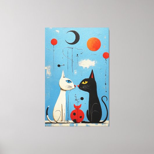 Toile Harmonie de Feline Whimsical Un graphique d'inspir (Recto)