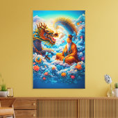 Toile Harmonie Éternelle : La Bénédiction du Dragon (Insitu(Salon))