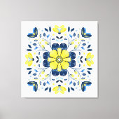 Toile Harmonie Fleurie Dorée (Recto)
