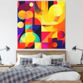 Toile Harmonie géométrique vive (Insitu(Chambre))