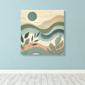 Toile Harmonie naturelle - Vagues Abstraites biologiques (Insitu (Plancher de Bois))