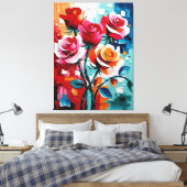 Toile Harmonie Rose vive (Insitu(Chambre))