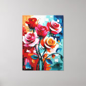Toile Harmonie Rose vive (Recto)