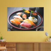 Toile Harmony of Sushi on a Traditional Black Plate - C (Insitu(Salon))
