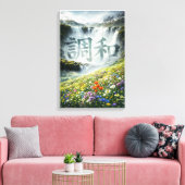 Toile Harmony Waterfall Landscape Canvas Print  (Insitu(Salon))