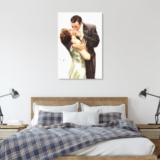 Toile Harrison Fisher : Le baiser (Insitu(Chambre))