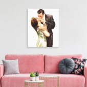 Toile Harrison Fisher : Le baiser (Insitu(Salon))