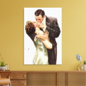 Toile Harrison Fisher : Le baiser (Insitu(Salon))