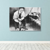 Toile Harry Houdini sur le point de s'échapper de prison (Insitu (Plancher de Bois))
