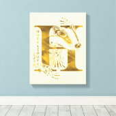 Toile Harry Potter | Aguamenti Graphique HUFFLEPUFF™ (Insitu (Plancher de Bois))