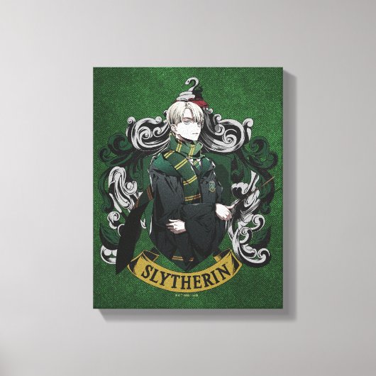 Toile HARRY POTTER™ | Anime Draco Malfoy House Crest (Recto)
