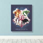 Toile Harry Potter | Blason de Poudlard™ Aquarelle (Insitu (Plancher de Bois))