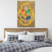 Toile Harry Potter | Cimier de Poudlard - noir et blanc (Insitu(Chambre))
