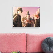 Toile HARRY POTTER™ Hermione & Ron HOGWARTS™ Scène d'Ani (Insitu(Salon))