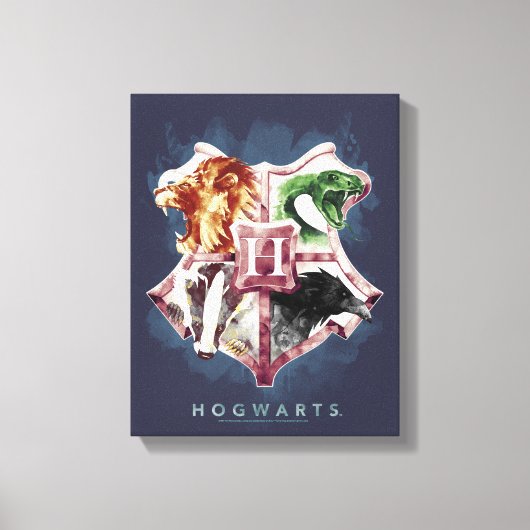 Toile Harry Potter | HOGWARTS™ Crest Aquarelle (Recto)